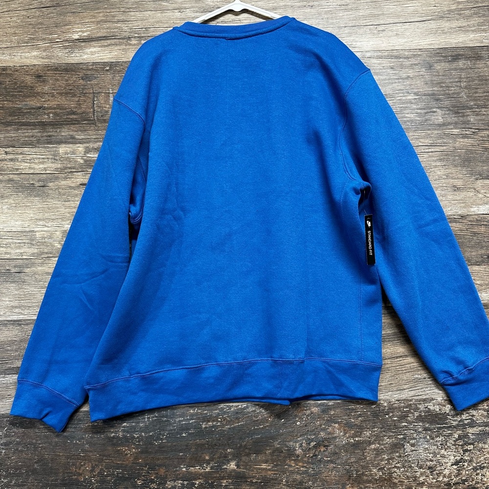 Nike Blue Graphic Sweatshirt Just Do It Mens NWT - Picture 2 of 4